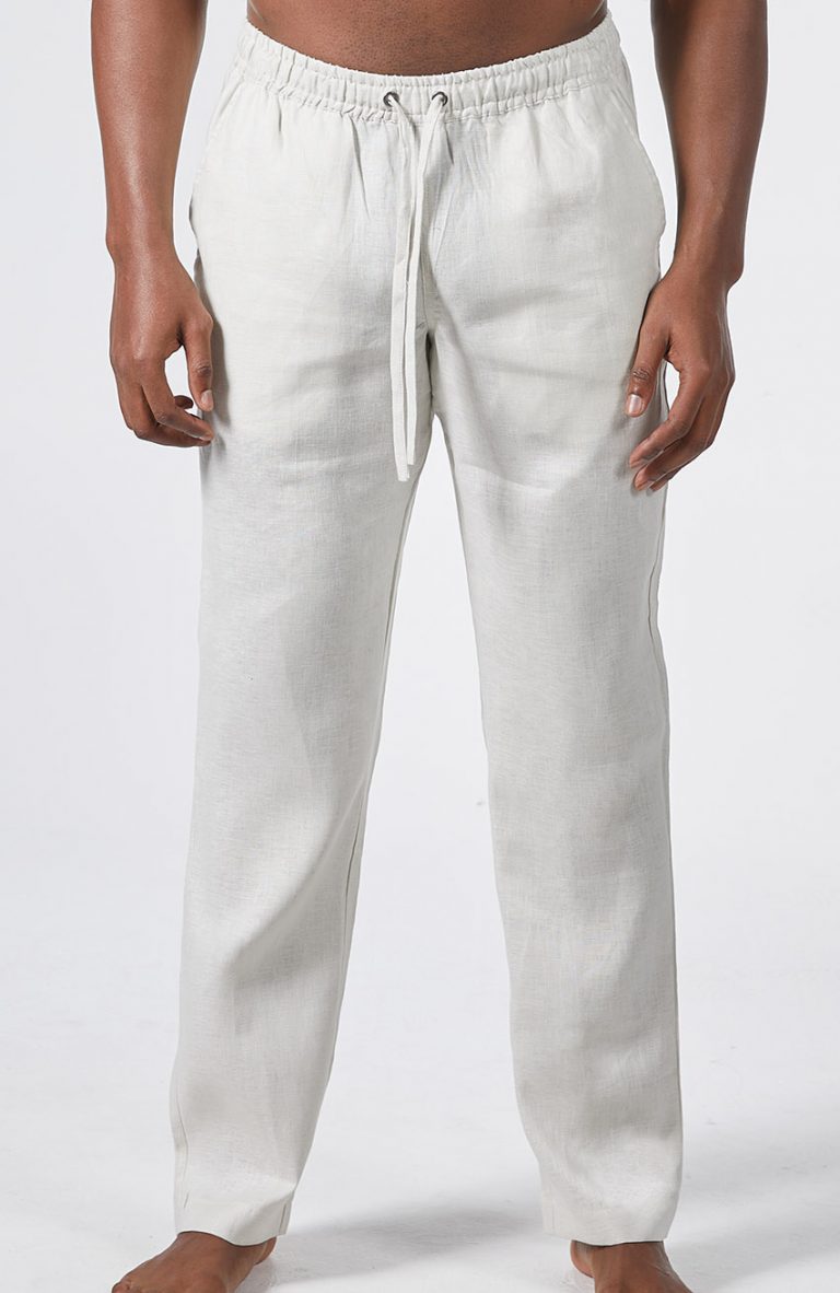 Velero - Men's Casual Linen Drawstring Pants - Wedding Tropics
