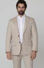 Monte Carlo Summer Linen Suit Jacket in Latte with Verona Italian Linen Pants in Latte