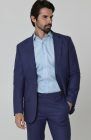 Monte Carlo Lightweight Linen Suit Soft Navy Ice Blue Bradford