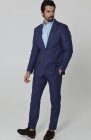 Monte Carlo Lightweight Linen Suit Soft Navy Ice Blue Bradford
