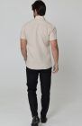Beckford Linen Wedding Shirt in Ecru, with Black Linen Verona Pants