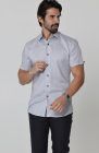 Beckford Men’s Vacation Linen Shirts Blue Silver with Black Italian Linen Pants