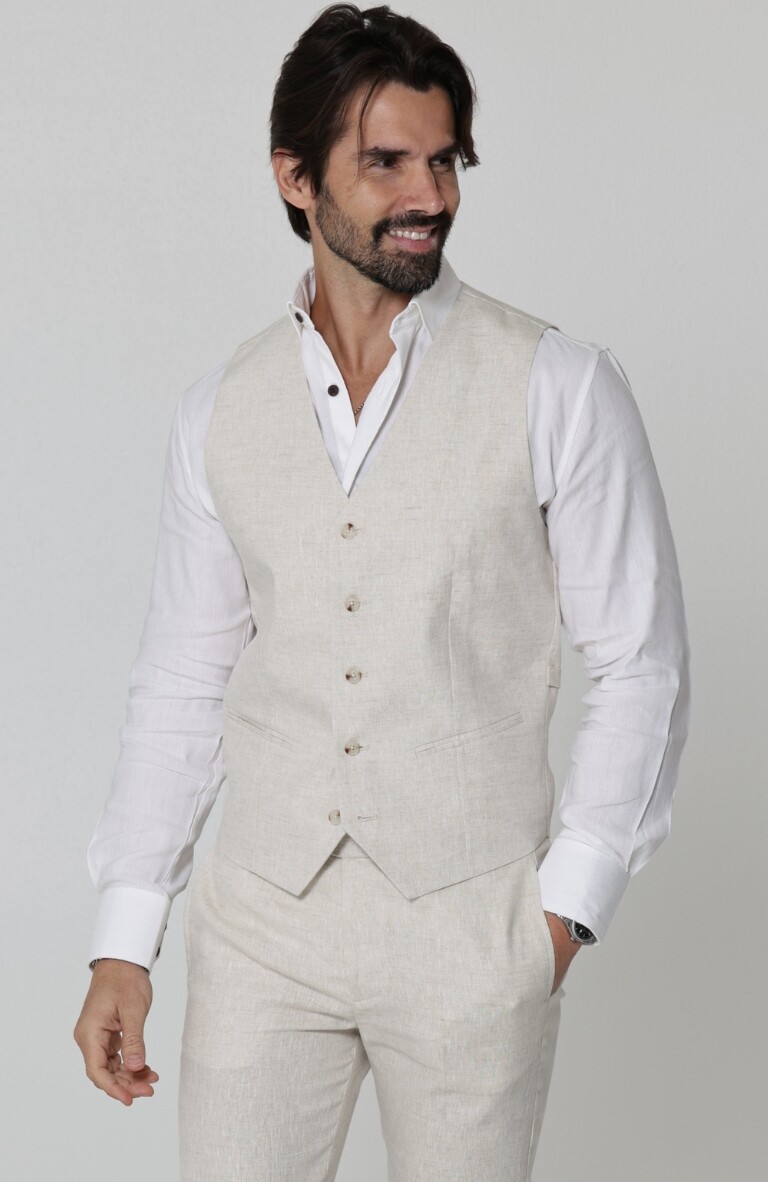 formal dress with vest The Black Tux Suit Vest In Grey | Size: Small main image 0