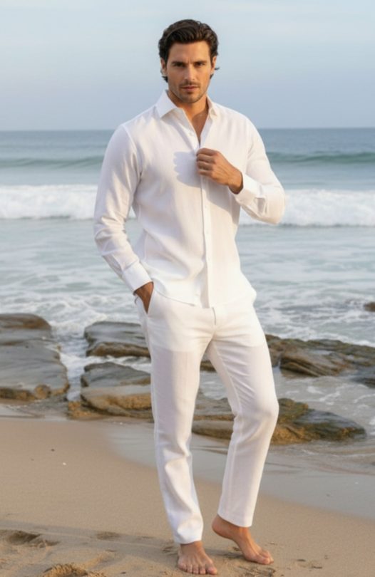 Men's Italian Linen Shirts for Beach Weddings | Wedding Tropics Men's Italian Linen Shirts for Beach Weddings | Wedding Tropics