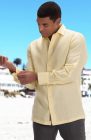 Wedding shirt in Butter, Smoke Pants