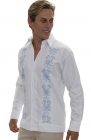 Casares White With Ocean Linen Wedding Shirt