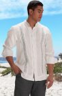 Isola- White With Smoke Linen Wedding Shirt