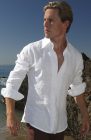 Balos- White With White Embroidery, Chocolate Pants