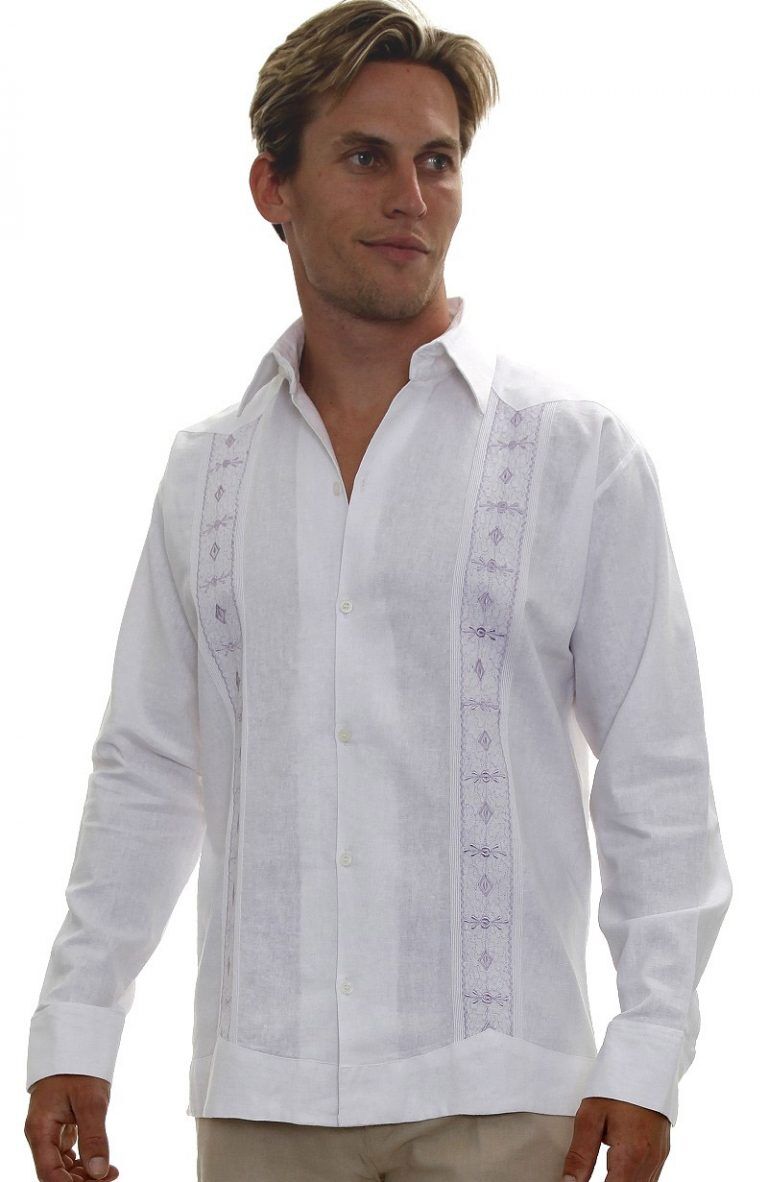 The Chancery, Men's 100% Linen Guayabera Shirt with Natural Verona Pants