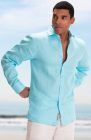Beach Wedding Attire for Men Bradford Linen Shirt in Pool
