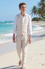 Monaco Vest in Natural White Shirt