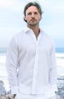 White Long Sleeve Bradford Italian Linen Beach Wedding Shirt White Verona Pants