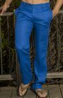 Men's Verona Linen Pants in Cobalt