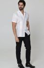 Butterfly Embroidered White Havana with White Embroidery and Charcoal Verona Pant