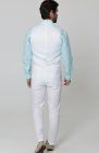 Monaco Linen Vest in White, with White Verona Pants