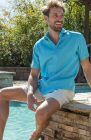 Bradford Short Sleeve Linen Wedding Shirt in Malibu w/ Light Sand Vilano Shorts