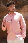 Bradford Linen Wedding Shirt in Peach, Natural Verona Pants