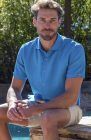 Bradford Deep Ocean Short Sleeve Shirt w/ Natural Vilano Shorts