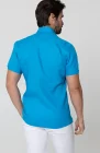 Deep Ocean Linen Bradford Short Sleeve Shirt, White Verona Linen Pants