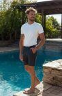 Vilano Charcoal Gray Linen Shorts