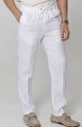 Velero Drawstring Men's Linen Pants in White
