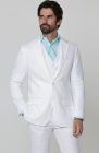 White Monte Carlo Suit with White Verona Pants and Bradford Italian Shirt in Spa