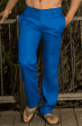 Verona Italian Linen Pants in Cobalt