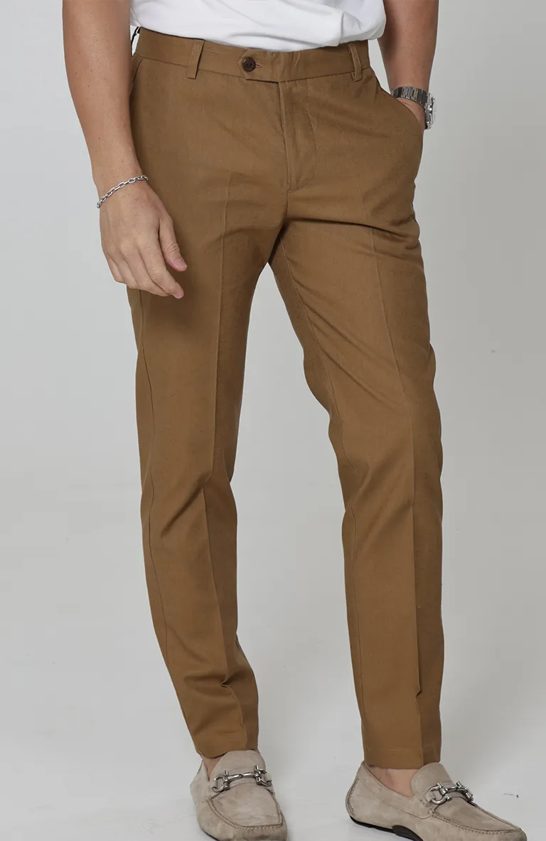 Verona Italian Linen Pants in Mocha