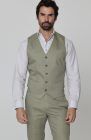 Monaco Men’s Linen Vest in Sage with Verona Italian Linen Pants in Sage