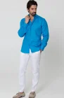 French Blue Beckford Long Sleeve Linen shirt White linen Verona Pants