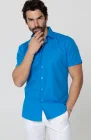 French Blue Beckford Short Sleeve Linen shirt White linen Verona Pants