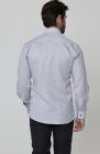 Beckford Men’s Vacation Linen Shirts Blue Silver with Black Italian Linen Pants