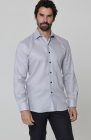 Beckford Men’s Vacation Linen Shirts Blue Silver with Black Italian Linen Pants