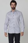 Beckford Men’s Vacation Linen Shirts Blue Silver with Black Italian Linen Pants