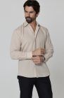 Beckford Linen Wedding Shirt in Ecru, with Black Linen Verona Pants
