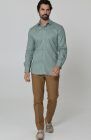 Beckford Relaxed Fit Linen Shirts Hunter Green with Men's Velero Summer Linen Pants in Mocha