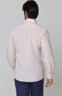Beckford Men’s Linen Shirt Soft Pink with Velero Drawstring Linen Pants in Soft Navy
