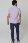 Violet Linen Beckford Shirt w/ Soft Navy Velero Linen Drawstring Pants
