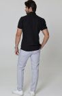 Beckford Breathable Linen Shirts Black with Italian Linen Pants in Blue Silver