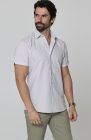 Beckford Linen Wedding Shirt in Cool Gray, with Linen Verona Pants in Sage