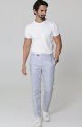 Men's Verona Linen Pants in Blue Silver