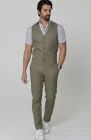 Monaco Vest in Olive, Olive Verona and Blue Silver Beckford Shirt