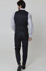 Monaco Linen Vest for Wedding Black
