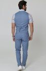 Monaco Men’s Premium Linen Vest Heritage Blue
