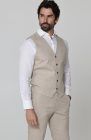 Monaco Custom Linen Vest Latte