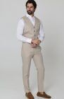 Monaco Custom Linen Vest Latte