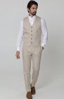 Monaco Custom Linen Vest Latte