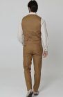 Monaco Breathable Linen Vests Mocha with Natural Beckford Shirt