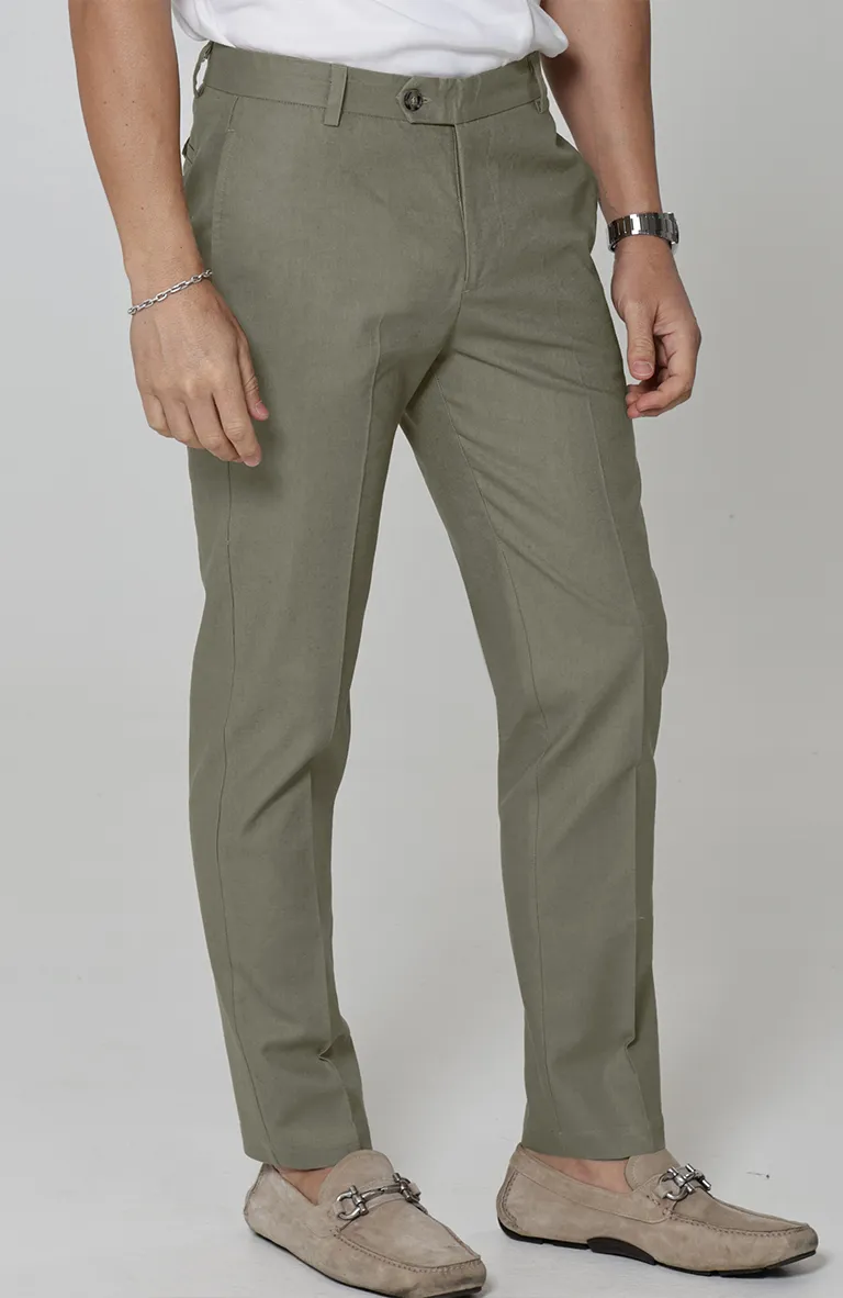 Verona Linen Pants in Olive