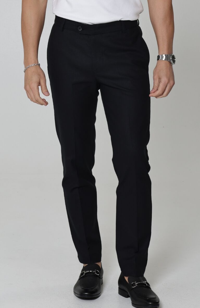 Verona Breathable Linen Pants Black